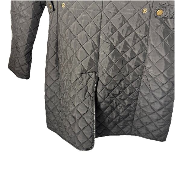 Ralph Lauren Women's Size PS Black Quilted Jacket Hidden Zipper/Button - Picture 7 of 15